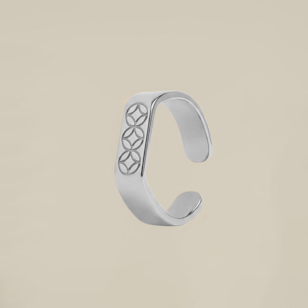 Flat Delight Silver Ring