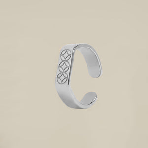 Flat Delight Silver Ring