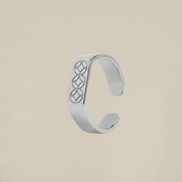 Flat Delight Silver Ring