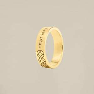 3 Circles Pattern Gold Ring