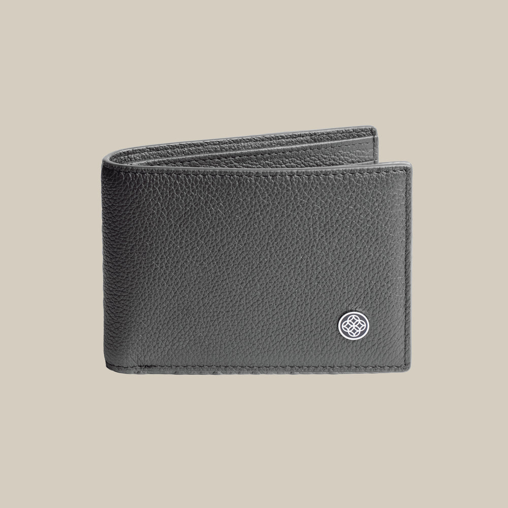 The Classic Code Pebbled Slim Billfold Leather Wallet