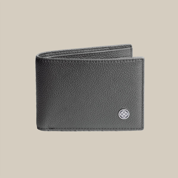 The Classic Code Pebbled Slim Billfold Leather Wallet