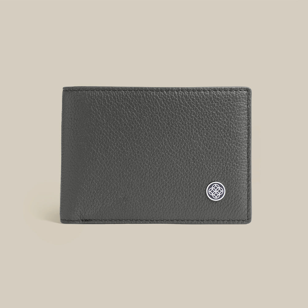 The Classic Code Pebbled Slim Billfold Leather Wallet