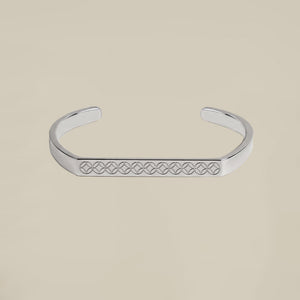 Flat Delight Silver Bangle