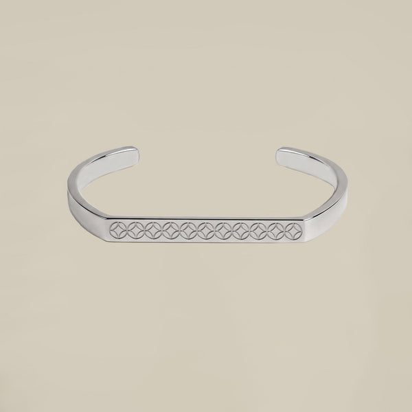 Flat Delight Silver Bangle