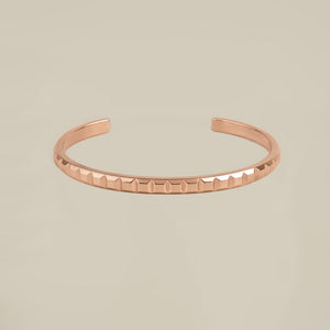 Square Pyramid Rose Gold Bangle