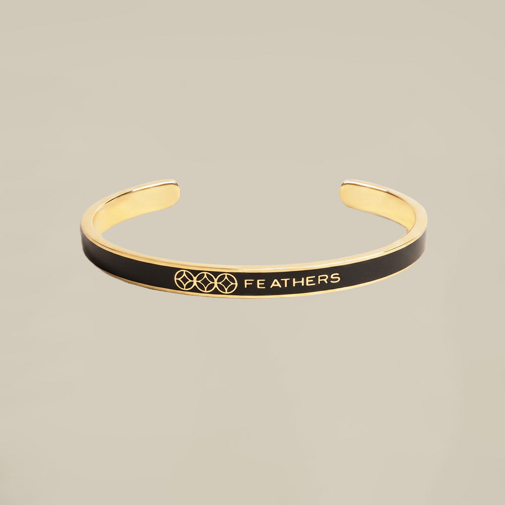 Black 3 Circle Bangle