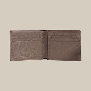 The Classic Code Pebbled Slim Billfold Leather Wallet