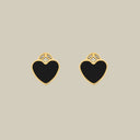 Coeur W Crystal Earrings