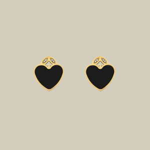 Coeur W Crystal Earrings