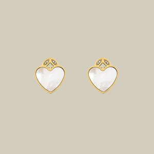 Coeur W Crystal Earrings