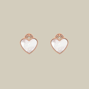 Coeur W Crystal Earrings