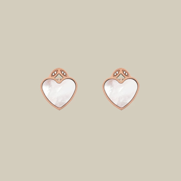 Coeur W Crystal Earrings