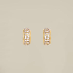 Double Crystal Line Earrings