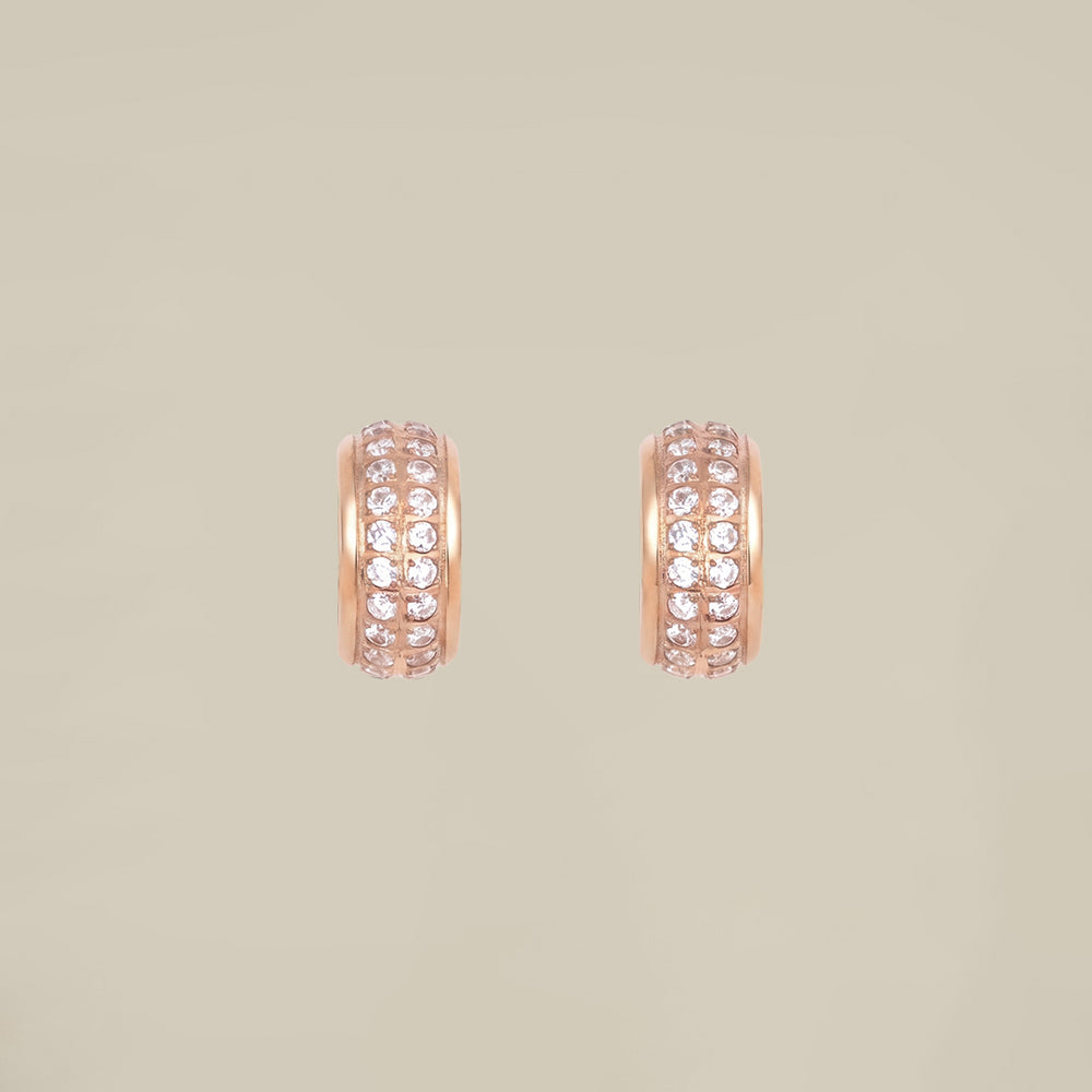 Double Crystal Line Earrings