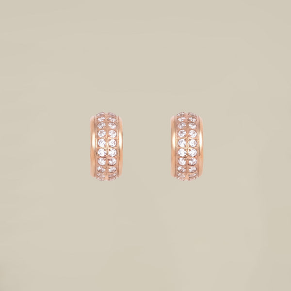 Double Crystal Line Earrings