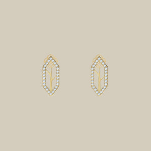 Le Jardin W Crystal Hollow Earrings