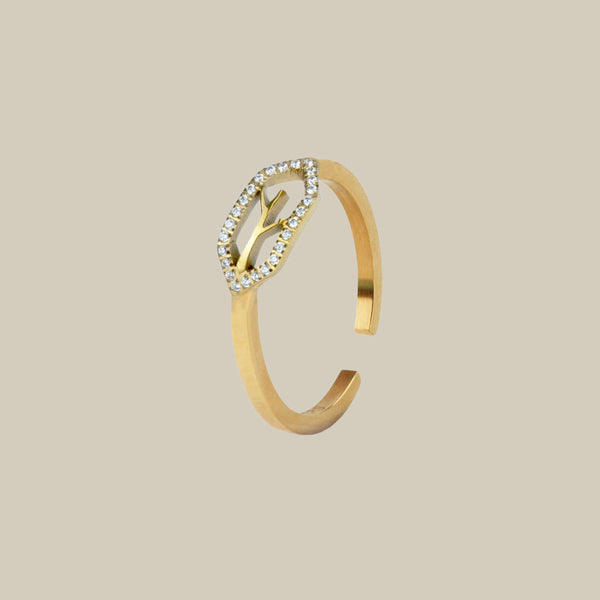 Le Jardin W Crystal Hollow Ring