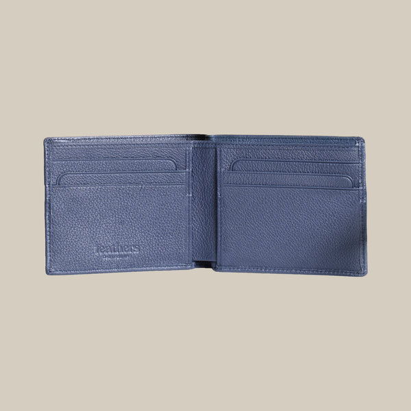 The Classic Code Pebbled Slim Billfold Leather Wallet