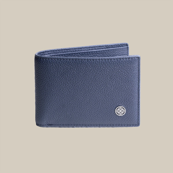 The Classic Code Pebbled Slim Billfold Leather Wallet