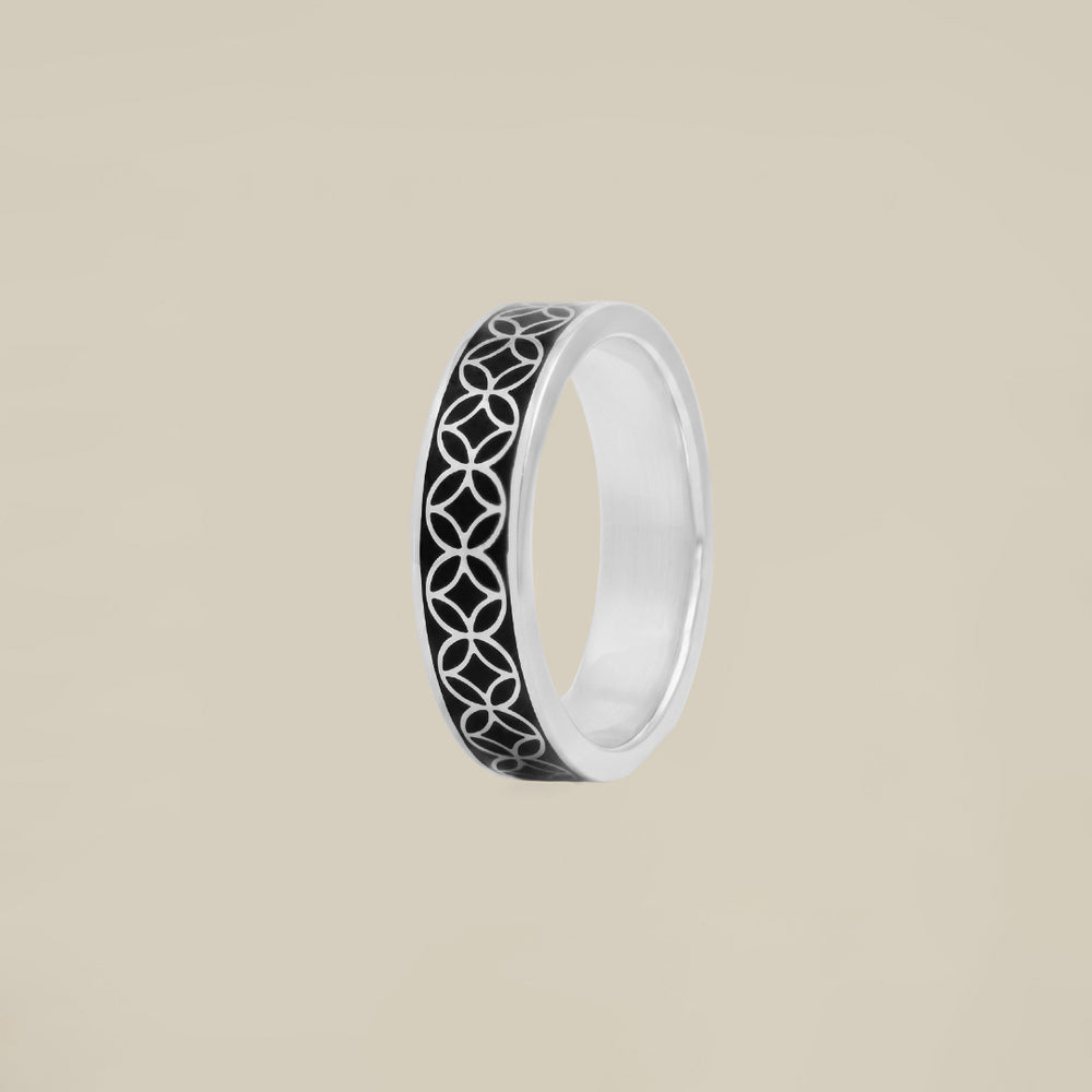 Black Delight Silver Ring