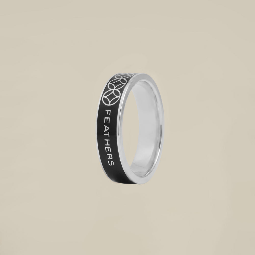 3 Black Circle Ring