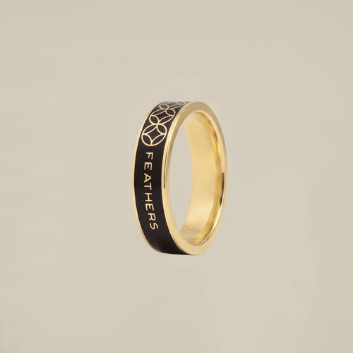 3 Black Circle Ring
