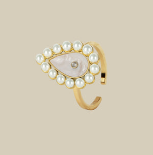 Dama'ah W Pearl Ring