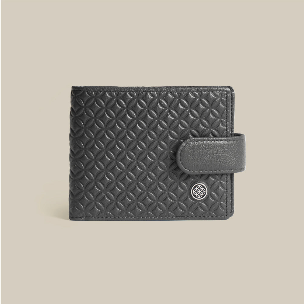 The Code Monogram Billfold ID Window Leather Wallet