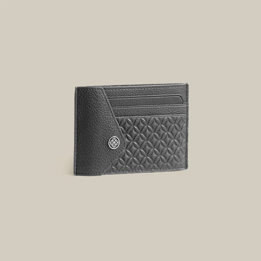 The Modern Code Monogram Side-Button Card Holder