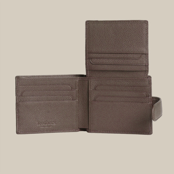 The Code Monogram Billfold ID Window Leather Wallet