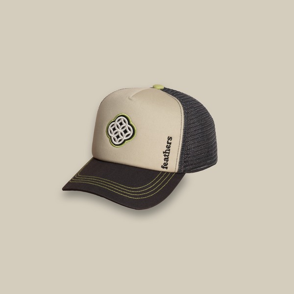 Trucker Monogram Beige-Black Cap