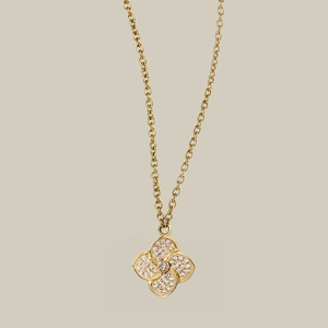 Jasmine Crystal Gold Pendant