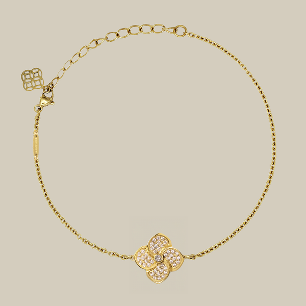 Jasmine Crystal Gold Bracelet